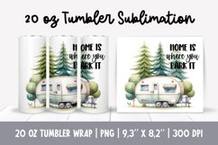 Camping 20 oz Tumbler Sublimation Wrap Design Camp Life Product Image 1