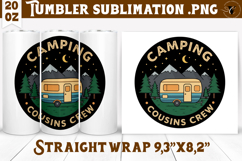 Tumbler Sublimation | Camping | Funny camp Product Image 1
