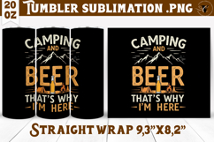 Tumbler Sublimation | Camping | Funny camp Product Image 1