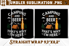 Tumbler Sublimation | Camping | Funny camp Product Image 1