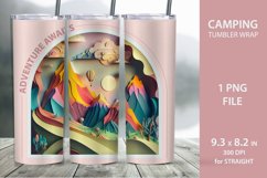 Camping tumbler wrap, summer tumbler, 3d sublimation tumbler Product Image 1