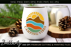 Camping Vibes SVG Camper Campfire Nature Adventure T-shirt Product Image 4