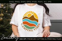 Camping Vibes SVG Camper Campfire Nature Adventure T-shirt Product Image 6