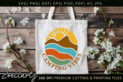 Camping Vibes SVG Camper Campfire Nature Adventure T-shirt Product Image 5