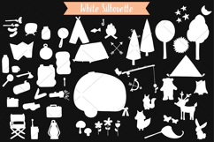 Camping, White Hand Drawn Trailer, Outdoor Woodland, Fishing Product Image 3