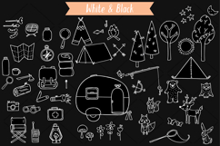 Camping, White Hand Drawn Trailer, Outdoor Woodland, Fishing Product Image 4