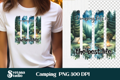 Camping brushstroke clipart PNG | Summer sublimation Product Image 1