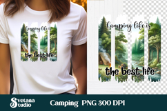 Camping brushstroke clipart PNG | Summer sublimation Product Image 1