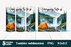 Camping tumbler | Camping sublimation | Tumbler wrap Product Image 1