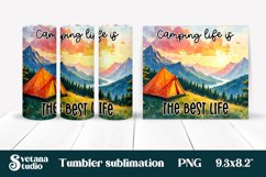 Camping tumbler | Camping sublimation | Tumbler wrap Product Image 1