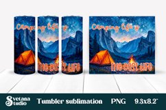Camping tumbler | Camping sublimation | Tumbler wrap Product Image 1