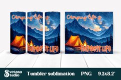 Camping tumbler | Camping sublimation | Tumbler wrap Product Image 1