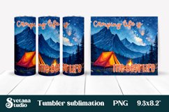 Camping tumbler | Camping sublimation | Tumbler wrap Product Image 1