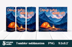 Camping tumbler | Camping sublimation | Tumbler wrap Product Image 1