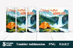 Camping tumbler | Camping sublimation | Tumbler wrap Product Image 1