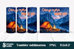 Camping tumbler | Camping sublimation | Tumbler wrap Product Image 1