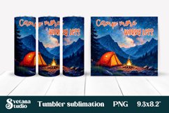 Camping tumbler | Camping sublimation | Tumbler wrap Product Image 1