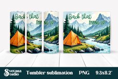 Camping tumbler | Camping sublimation | Tumbler wrap Product Image 1