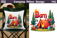 Camping Sublimation Bundle | Tent Fire Lantern Clipart Product Image 2
