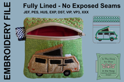 Camper Van Mini Zipper Bag, 4 x 4 inch hoop Product Image 2