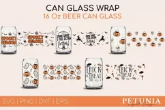 Halloween can glass cut file being used as a beer can glass print