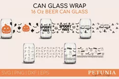 Halloween can glass cut file being used as a beer can glass print