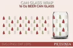 CHRISTMAS CAN GLASS SVG CUT FILE BEING USED AS A CHRISTMAS BEER GLASS PRINT