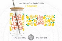 16oz Glass can svg with lemons