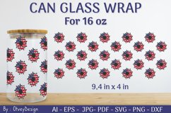 4th of July Libbey Glass Warp 16 oz SVG Product Image 1