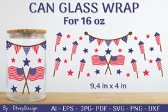 4th of July Libbey Glass Warp 16 oz SVG Product Image 1