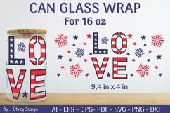 4th of July Libbey Glass Warp 16 oz SVG Product Image 1