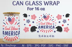 4th of July Libbey Glass Warp 16 oz SVG Product Image 1