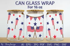 4th of July Libbey Glass Warp 16 oz SVG Product Image 2