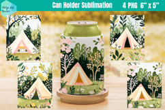 Can Holder Sublimation | Camping PNG Product Image 1