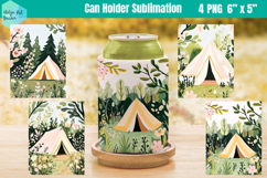 Can Holder Sublimation | Camping PNG Product Image 1