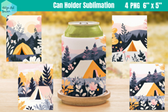 Can Holder Sublimation | Camping PNG Product Image 1