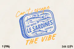 Can’t Escape the Vibe Funny Sardines in a Can PNG. Product Image 1