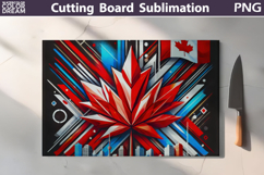 Canada Day Glass Cutting Board | Maple Leaf Cutting Board Product Image 1