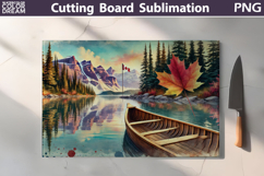Canada Landscape Cutting Board | Maple Leaf Cutting Board Product Image 1