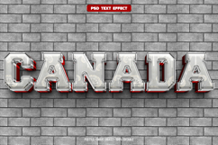 Canada 3D editable text effect Product Image 1