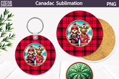 Canada Round Coaster | Canada Day Coaster Product Image 1