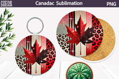 Canada Leaf Round Coaster | Canada Day Coaster Product Image 1