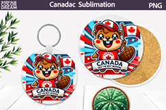 Canada Round Coaster | Canada Day Coaster Product Image 1