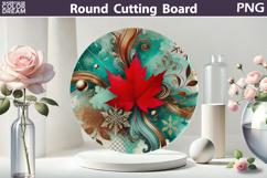 Canada Day Glass Kitchen Cutting Board | Maple Leaf Product Image 1