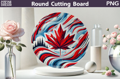 Canada Day Glass Kitchen Cutting Board | Maple Leaf Product Image 1