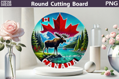 Canada Day Glass Kitchen Cutting Board | Maple Leaf Product Image 1
