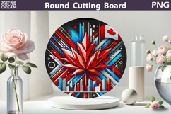 Canada Day Glass Kitchen Cutting Board | Maple Leaf Product Image 1