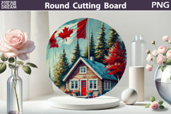 Canada Day landscape Glass Kitchen Cutting Board | Product Image 1