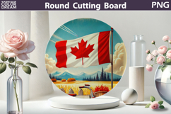 Canada Day landscape Glass Kitchen Cutting Board | Product Image 1