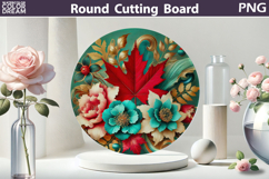 Canada Day Glass Kitchen Cutting Board | Maple Leaf Product Image 1